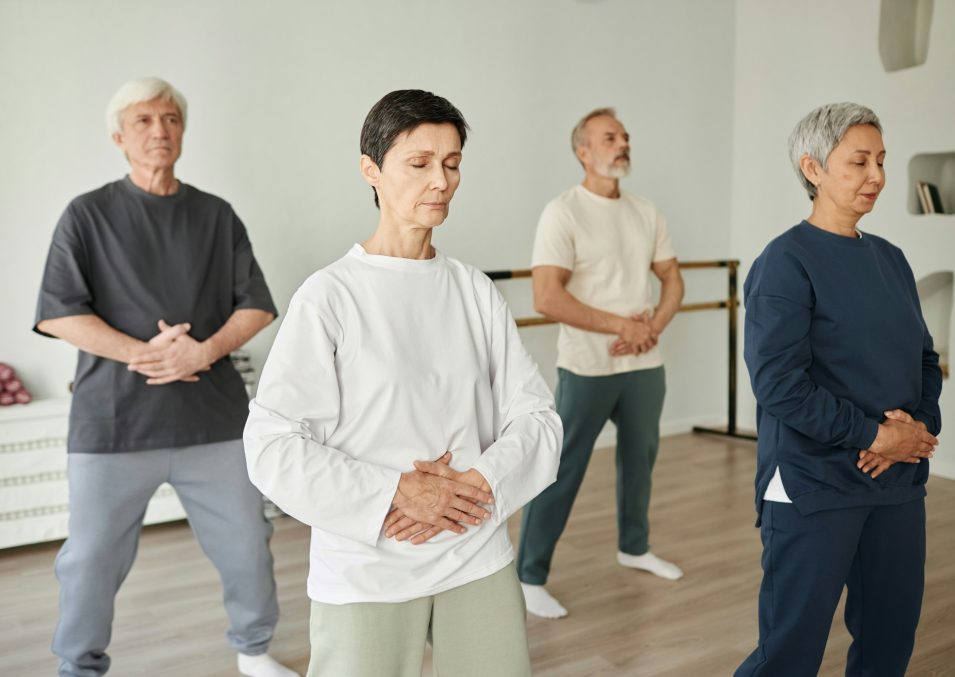 Elderly People Doing Concentration Exercise